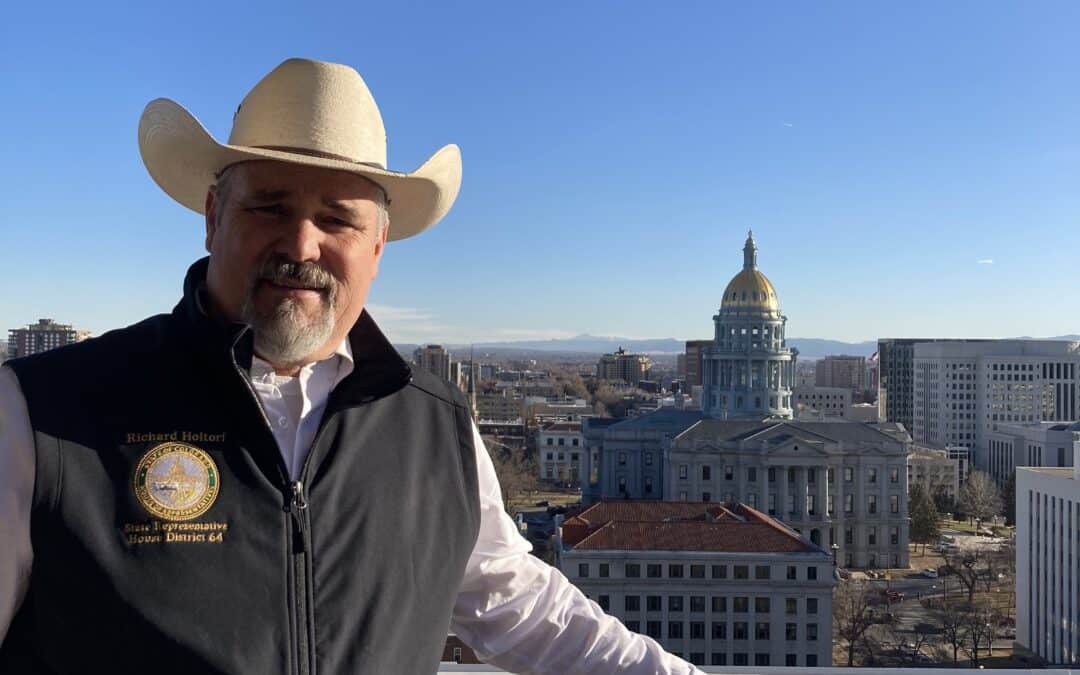 Richard Holtorf. Colorado State House District 64 with Colorado Capitol in the Background.