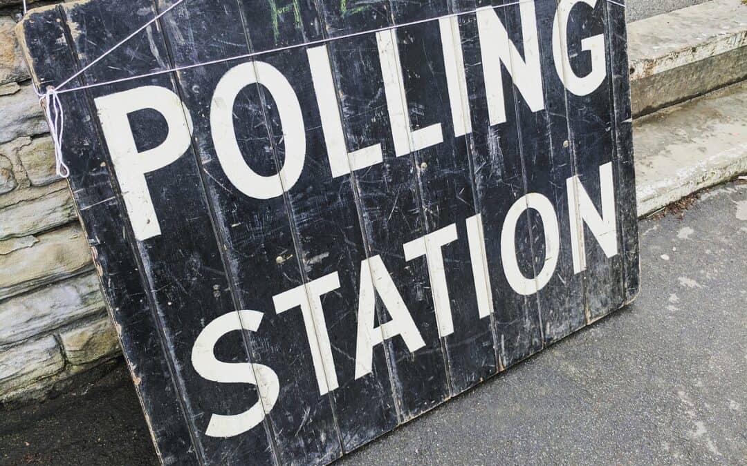 Sign of a polling station