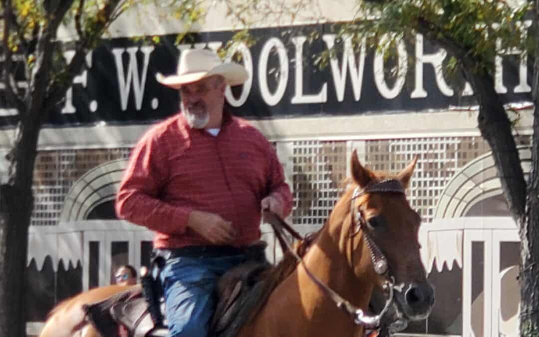 Richard Holtorf rides in the Logan County Fair Parade
